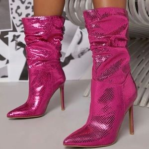 Metallic Ankle Boots